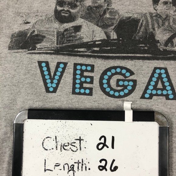 4/$15 Vegas T Shirt Adult Medium Gray The Hangover Graphic Short Sleeve - Picture 7 of 14